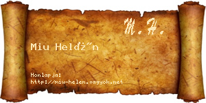 Miu Helén névjegykártya